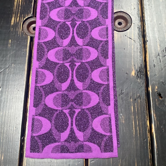 Coach Signature Wool Blend Scarf - Picture 10 of 12